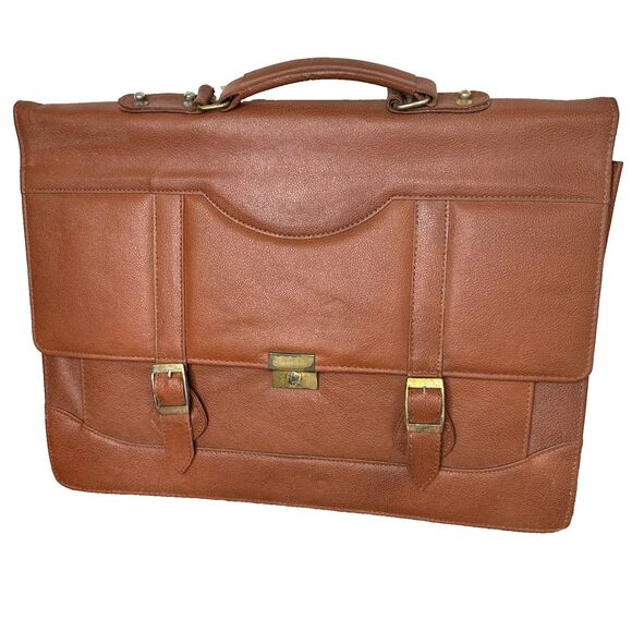 Vintage Other - Vintage Raymond Brown Attache Briefcase Portfolio Satchel Office Bag EUC